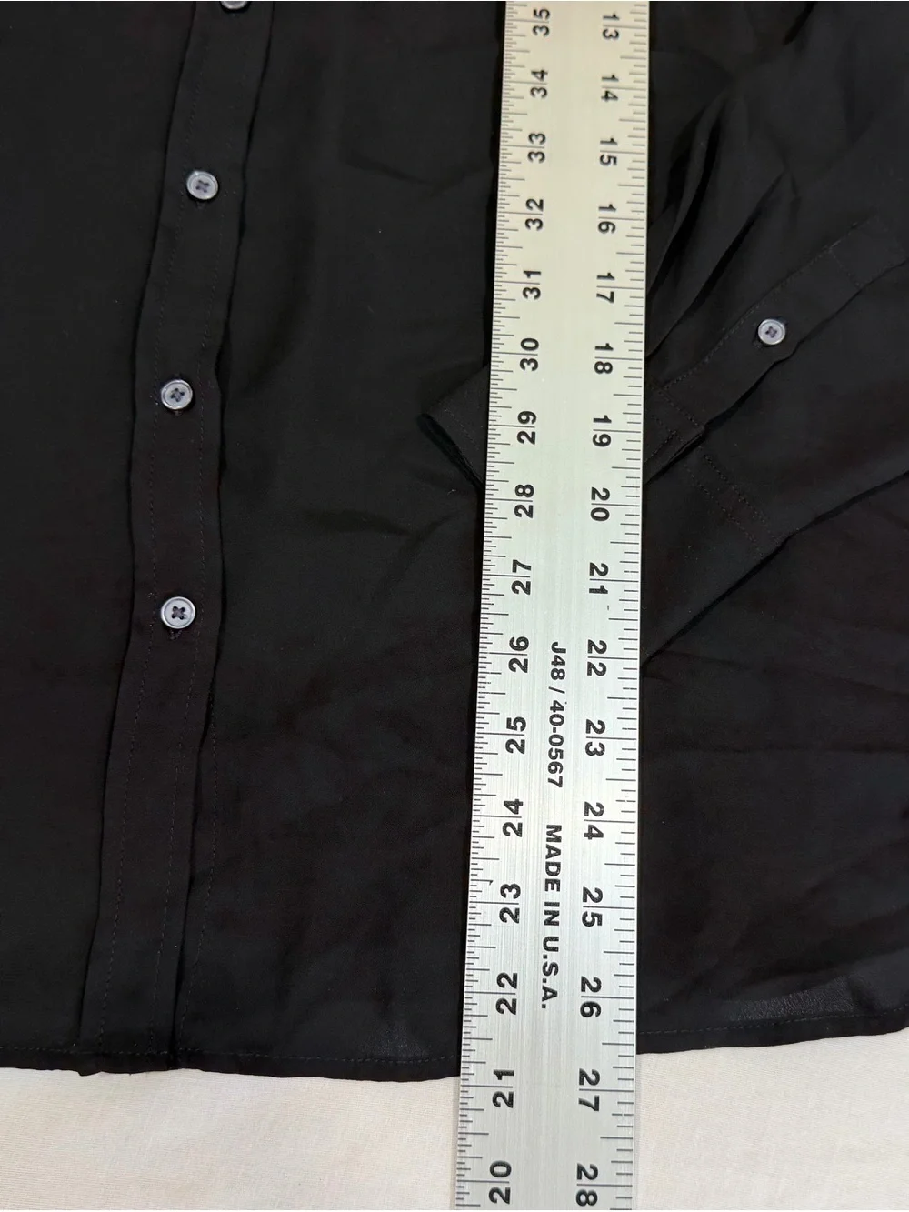 Banana Republic Dillon Classic Fit Top Women’s Large Black L/Sleeve Button Down